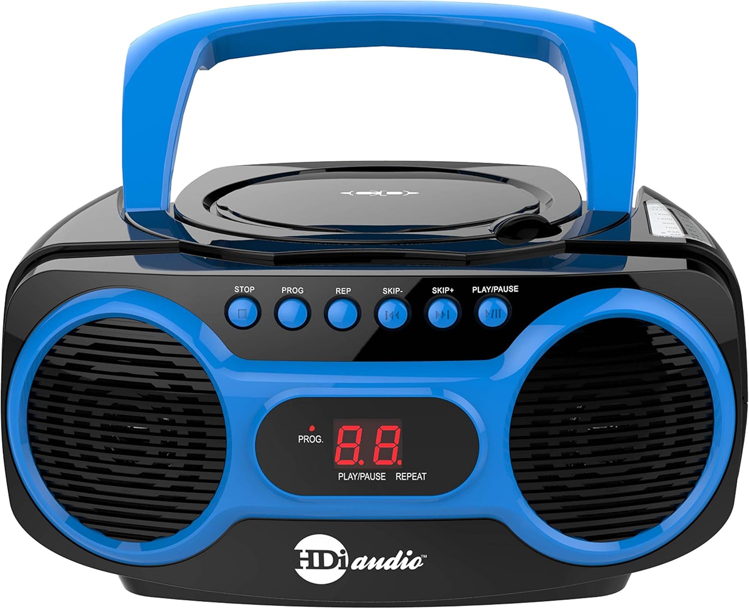 Sport Portable Stereo CD Boombox CD-518 Blue Sport CD Player with AM/FM Radio and Aux Line-in Boombox Black/Blue