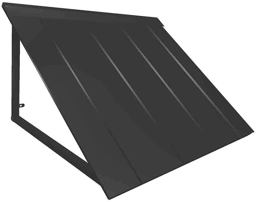 Awntech H22-US-4K 4 ft. Houstonian Metal Standing Seam Awning, Black - 56 x 24 x 24 in.