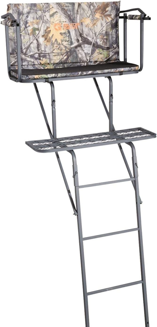 Guide Gear 16.5' 2-Man Ladder Tree Stand for Hunting Elevated Climbing Seat Hunting Gear Equipment Accessories
