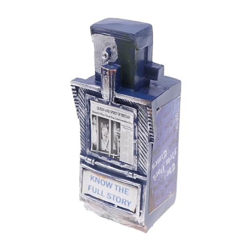 Miniature American Payphone in 1:12 Scale,Mini Vintage Style Dollhouse Furniture Phone Booth Model Accessorries Decoration