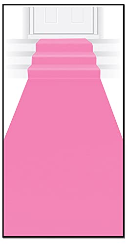 Beistle Red Carpet Aisle Runner - 24 inch by 15 foot, Non-Woven Polyester Fabric, Includes Double-Stick Tape, 1-Pack