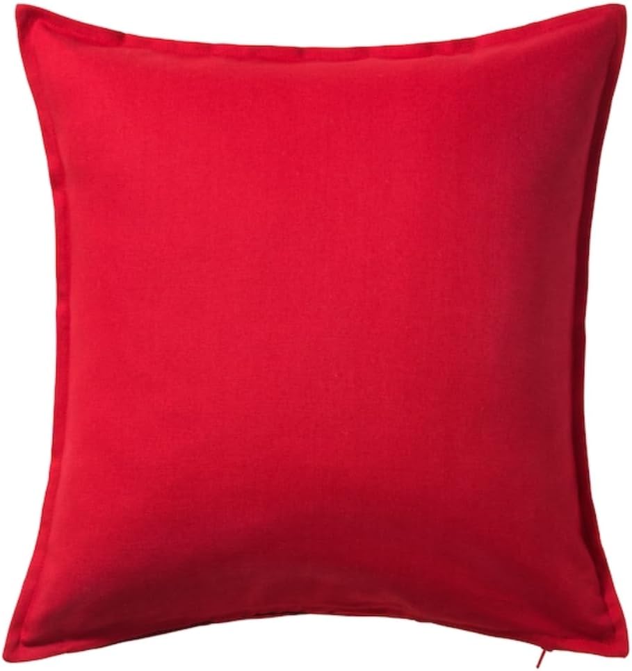 Ikea Gurli Cotton Cushion Cover 20 Inch by 20 Inch Red