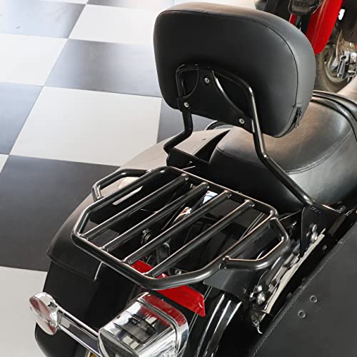 Black Detachable Adjustable Two Up Tour Pak Luggage Rack Mounting Trunk Rack Compatible with for Touring Electra Glide Road Glide Road King Street Glide 2009-2024