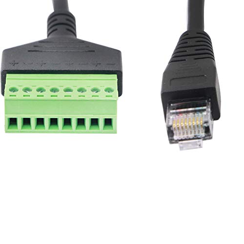 XMSJSIY RJ45 8P8C Female to 8 Pin Screw Terminal Adaptor, Cat5/6/7 Ethernet Extender, CCTV DVR Network Signal Extension