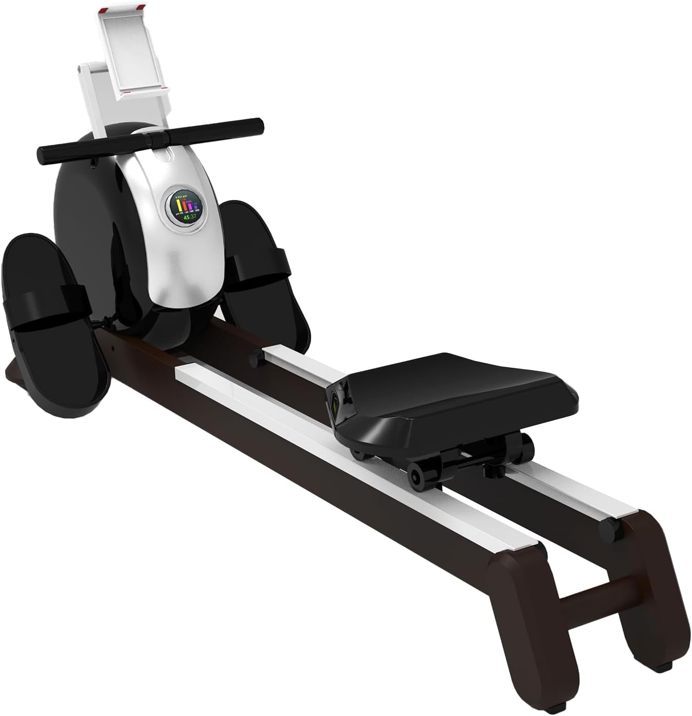 Rowing Machine, Magnetic Rower Machine, Foldable Rower for Home Use with LCD Display, Holder and Comfortable Seat Cushion, Max 350lb Weight Capacity