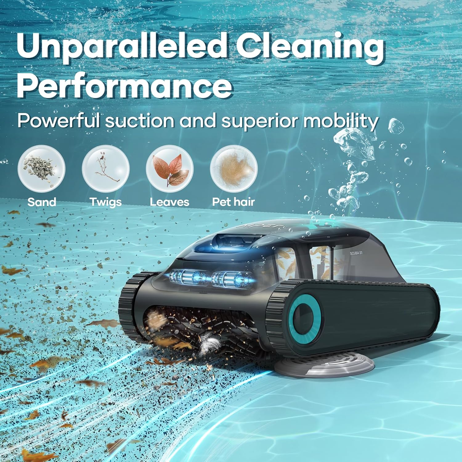 AIPER Scuba S1 Cordless Robotic Pool Cleaner with Pilot H1 Cordless Handheld Pool Vacuum