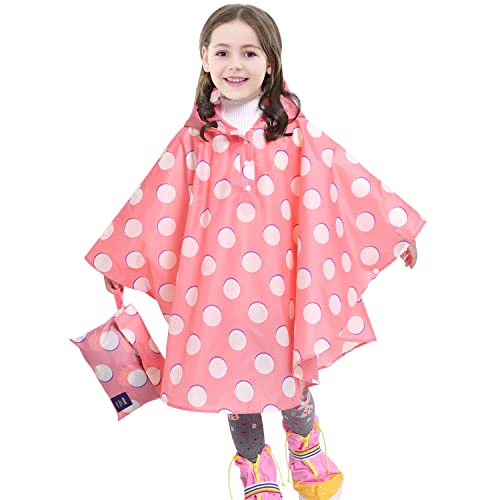 Kids Rain Poncho Cartoon Raincoat Jacket Cute Rain Coat Toddler Boys Girls Rain Cape Light Waterproof Hoodie Outwear