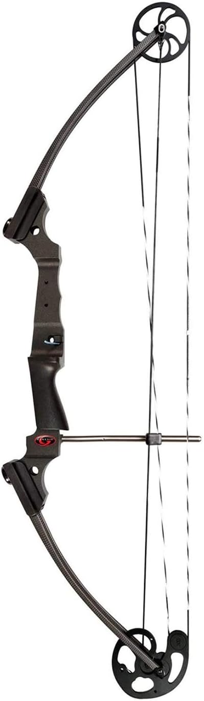 Genesis Original Lightweight Right Handed Archery Compound Bow w/Adjustable Aluminum Riser, Cam Draw Weight, & Draw Length for Kids and Adults, Carbon