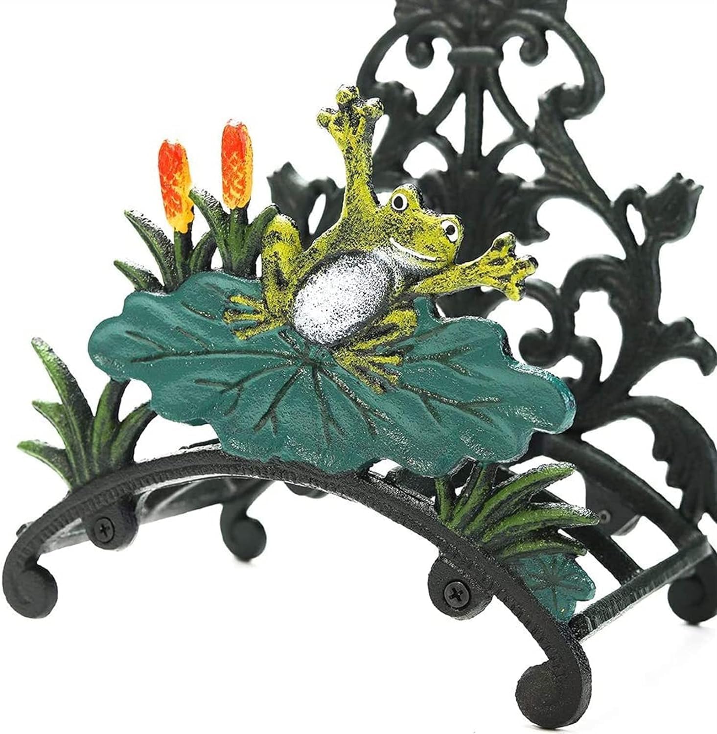 Heavy Duty Cast Iron Garden Hose Holder - Wall Mounted Water Hose Hanger - Antique Emblem Decorative Hose Reel - Water Hose Rack Butler Storage Methods Wall Decor Holder Garden Hose