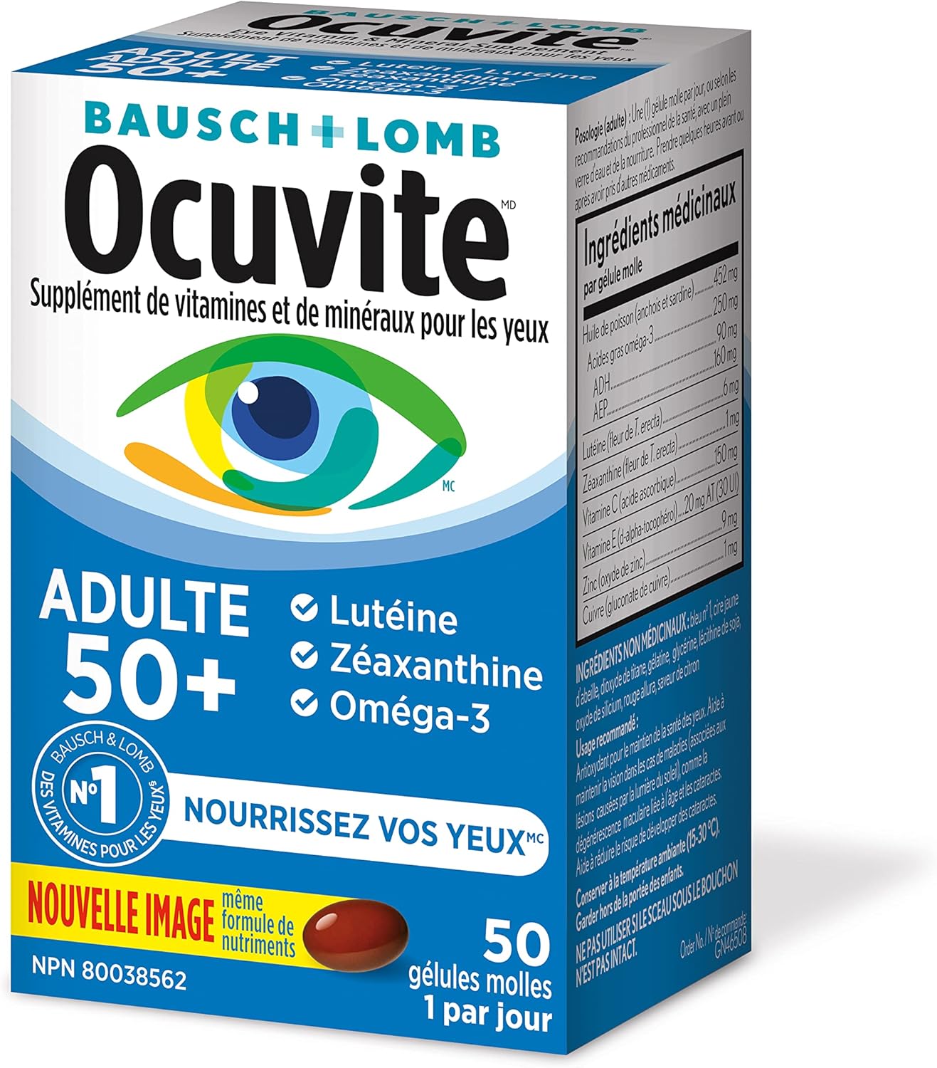 Bausch & Lomb Ocuvite Adult 50+ Eye Vitamin and Mineral Supplement