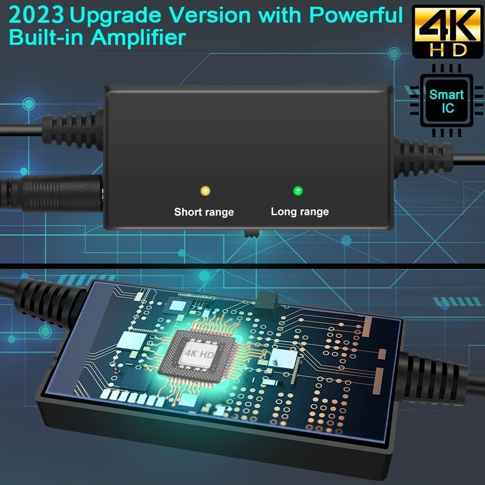 Upgraded TV Antenna Up to 550+ Miles, Indoor Outdoor Digital Antenna for All Old Smart HDTVs, Support 4K 1080P HD Highest Rated TV Antenna with Amplifier Signal Booster & 33FT Thick Coaxial Cable