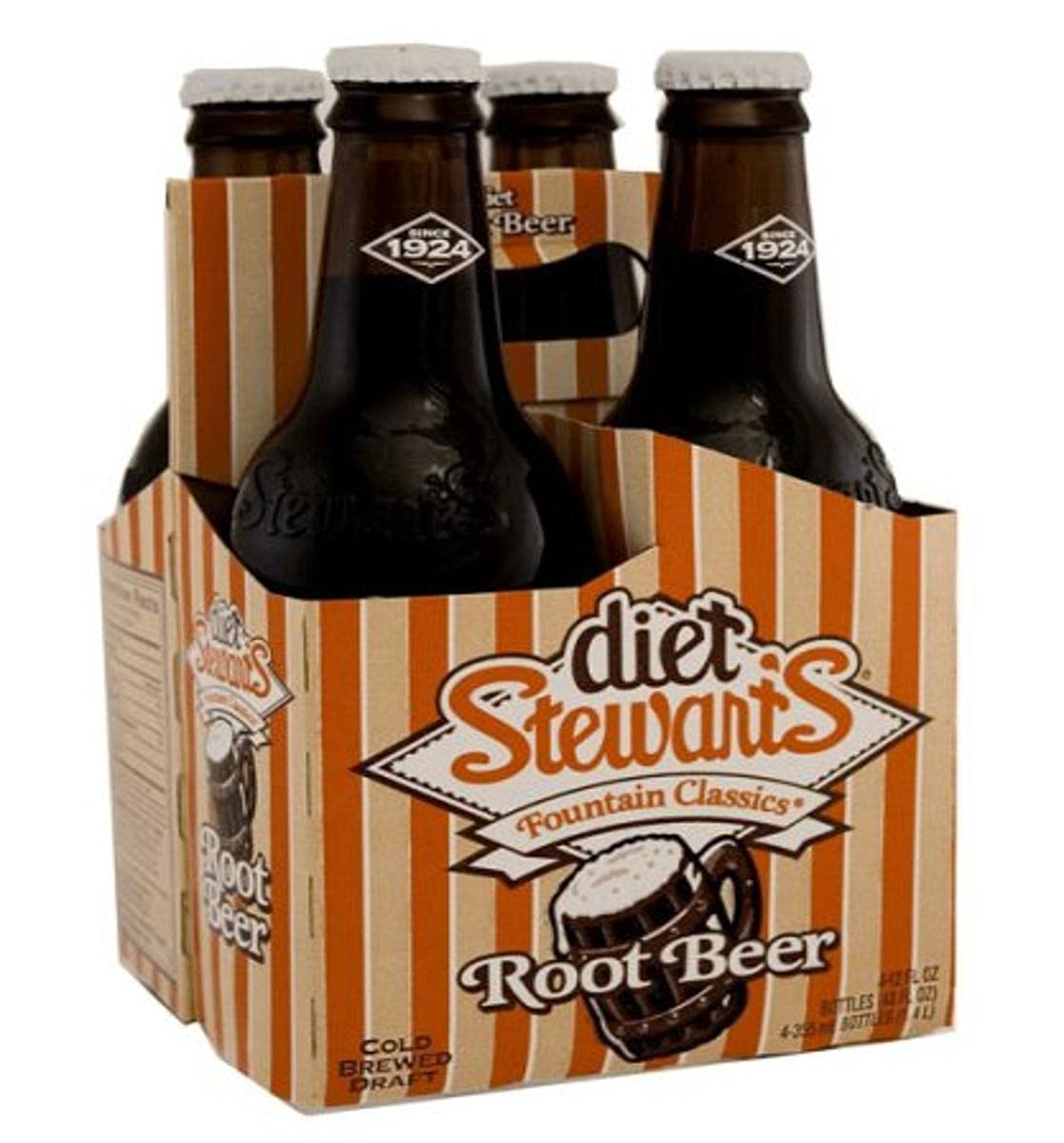 Stewart Sodas Diet Root Beer, 4pk, 12 oz
