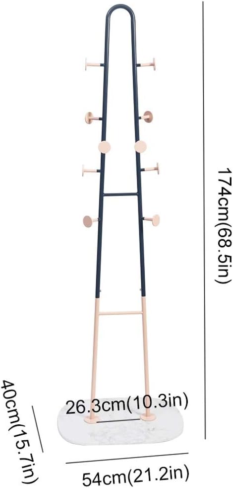 Coat Rack Vertical Coat Rack 10 Hooks Floor-Standing Coat Rack Nordic Iron Hanger Modern Fashion Independent Storage Rack Bedroom Clothes Standing Hanger Used In Corridors, Bedrooms, Offices