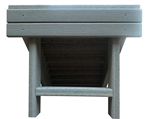 DuraWeather Poly® Universal Folding Ottoman Footrest (Antique Mahogany)