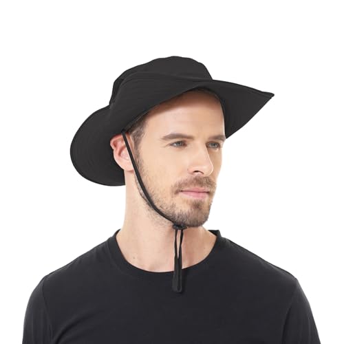 Sun Hat for Men Women UPF 50+ Fishing Hats Waterproof Wide Brim Boonie Bucket Hat for Safari Beach Hiking Garden