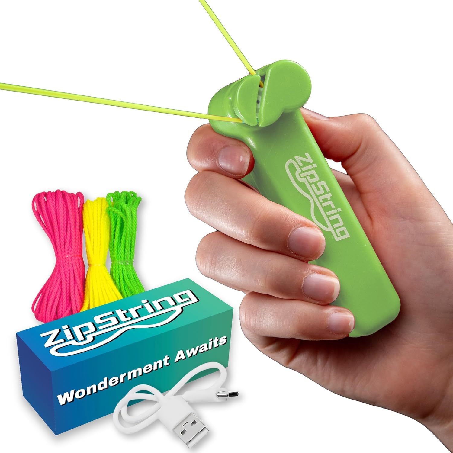 Wonderment Awaits with Shark Tank - Featured String Rope Launcher Loop Fidget Toy, Defying Gravity to Boost Your Imagination - The Ideal Gift for Kids and Adults,Luscious Lime