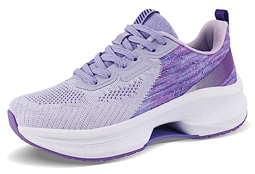 WONESION Women's Non Slip Walking Running Shoes Lightweight Athletic Tennis Sport Fashion Sneakers for Gym Work Nursing