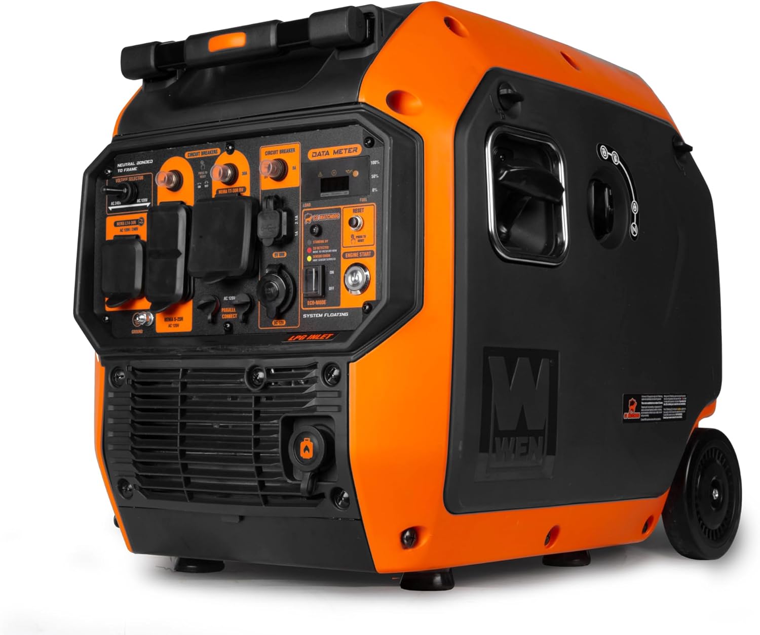 WEN 5000-Watt Dual Fuel 120V/240V RV and EV-Ready Electric Start Portable Inverter Generator with Electric Vehicle Charging Ports (DF500iX)