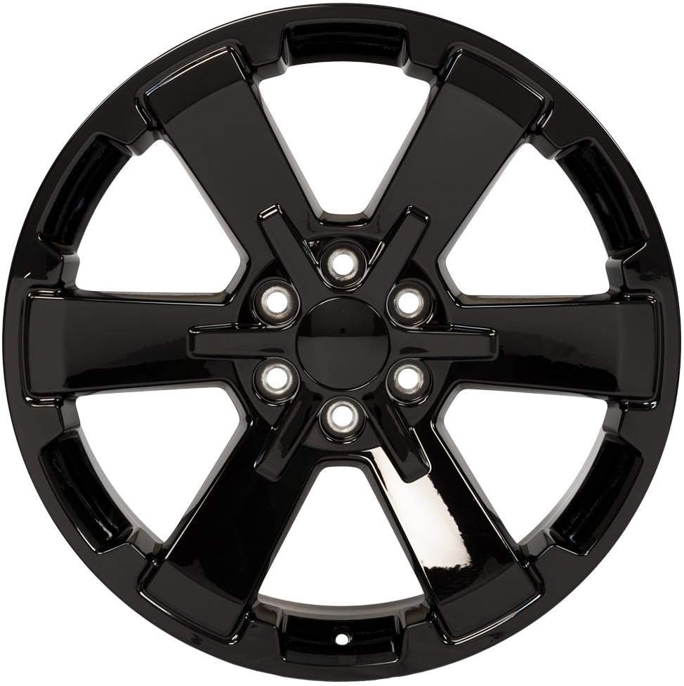 OE Wheels LLC 22 inch Rim Fits 6x139.7 Silverado Suburban Tahoe Sierra Yukon Escalade CV41B 22x9 Black Wheels Hollander: 5662