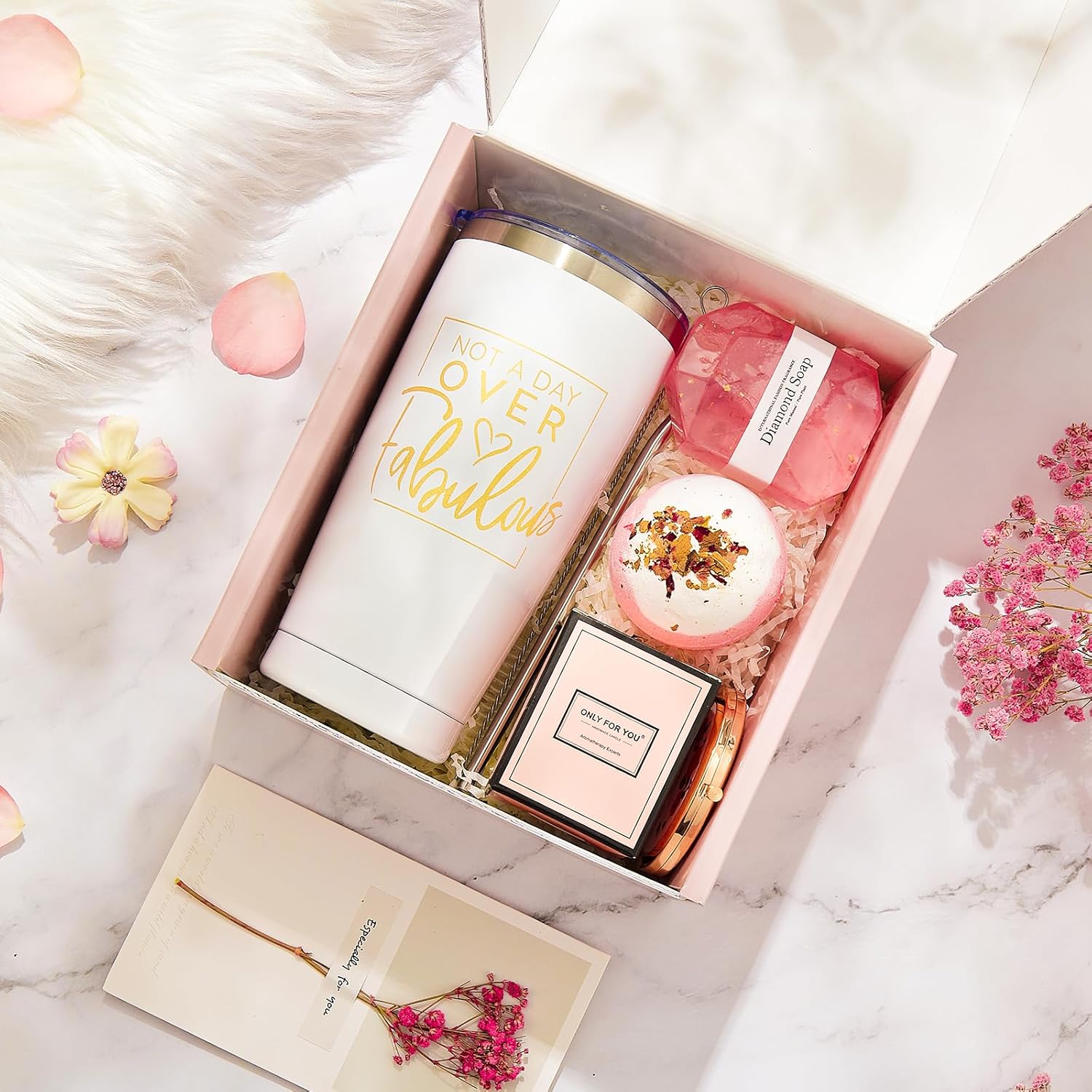 Happy Birthday Gifts for Women, Relaxing Spa Gifts Box Basket for Women Mom Sister Her Best Friend, Unique Gifts for Women Who Have Everything