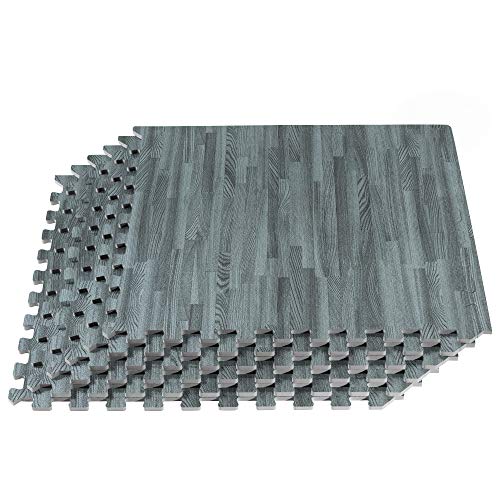 Forest Floor 3/8 Inch Thick Printed Foam Tiles, Premium Wood Grain Interlocking Foam Floor Mats, Anti-Fatigue Flooring – Stylish Flooring Solution