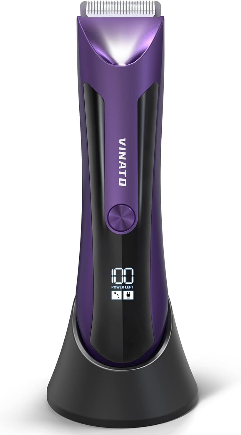 Electric Body Hair Trimmer - Manscape Ball Trimmer, Groin Hair Trimmer for Men, Waterproof Ball Shaver, USB Recharge Dock Replaceable Ceramic Blade, 90 Mins Battery Life