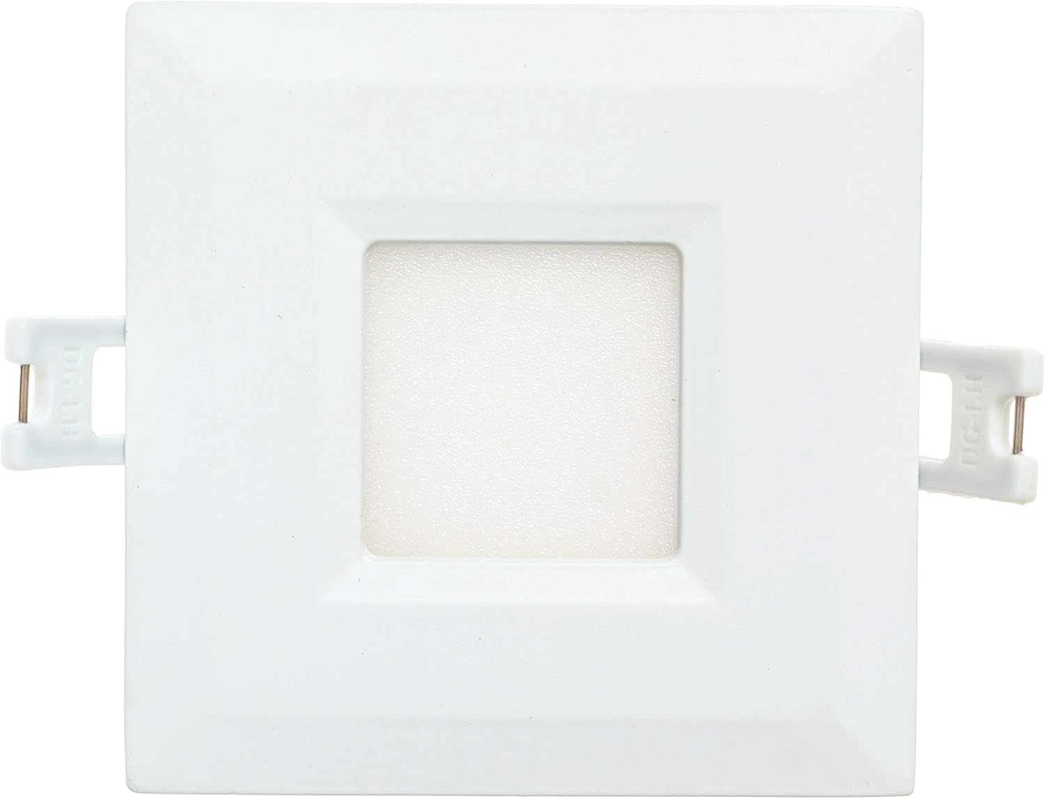 Goodlite 3 Inch Ultra Thin Square Slim Wafer Fixture, 400 Lumens 50 Watt Equal, Dimmable, Super White 5000k,