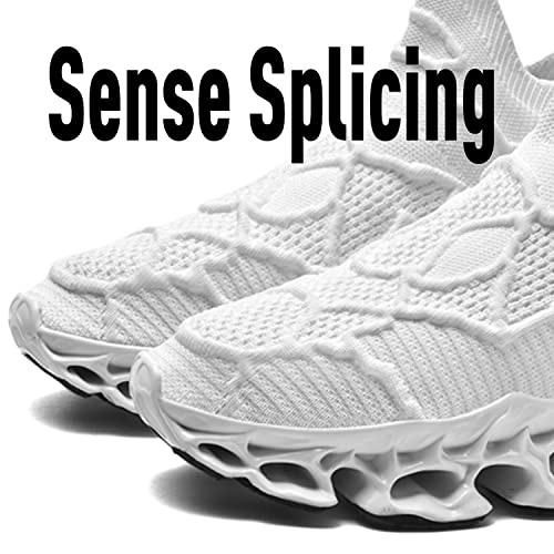 Mens Womens Slip on Loafers Walking Tennis Shoes Laceless Jogging Blade Sneakers Unisex Mesh Trail Running Casual Athletic