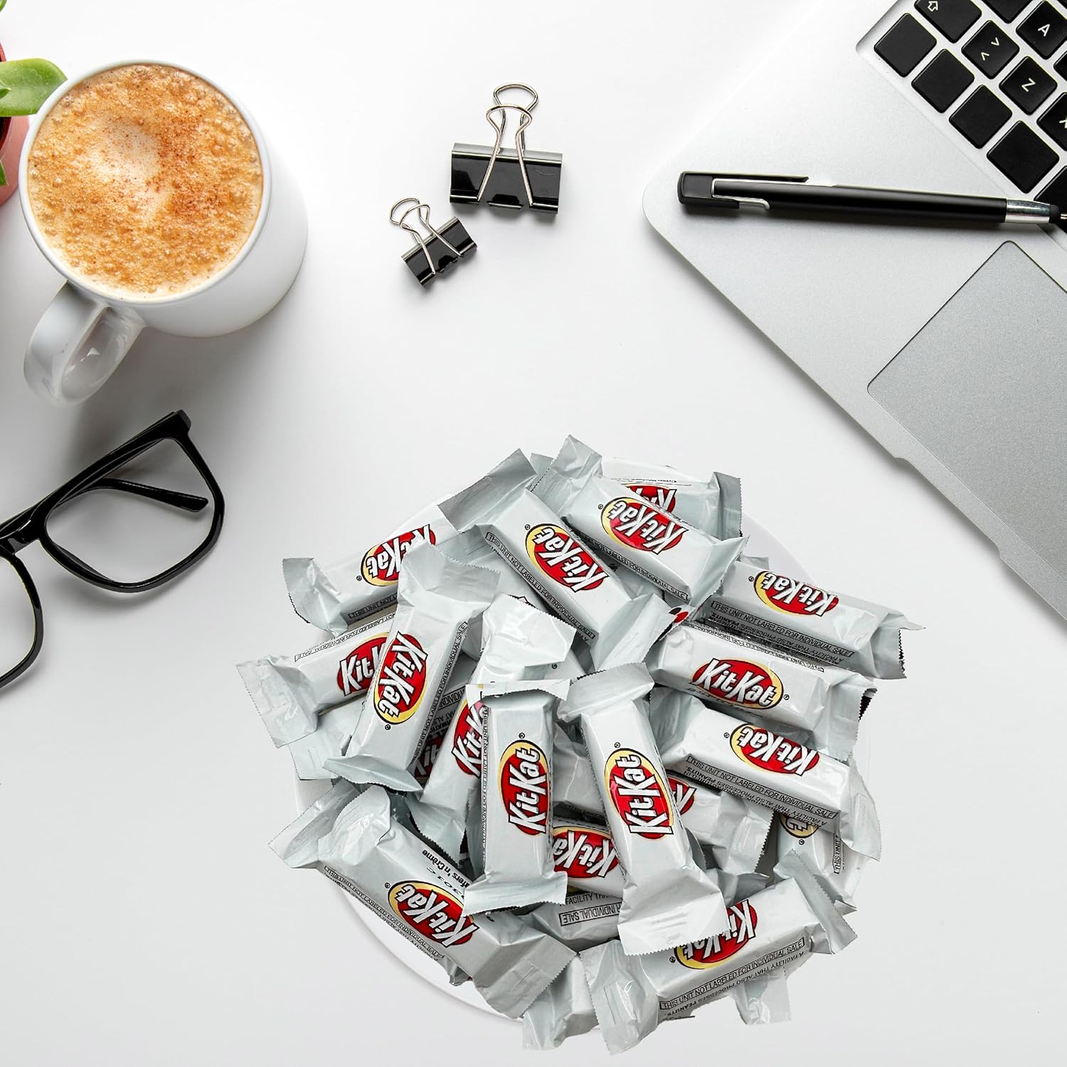 KITKAT Miniature Crisp Wafers White Creme Chocolate Candy Bars, 2-Pound Bag