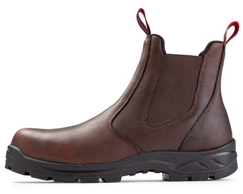 SUREWAY Men's Slip On Work Boots for Men,Upgraded Slip/Water Resistant,Static Dissipative,Fire Station Mechanic Work Boots/Shoes