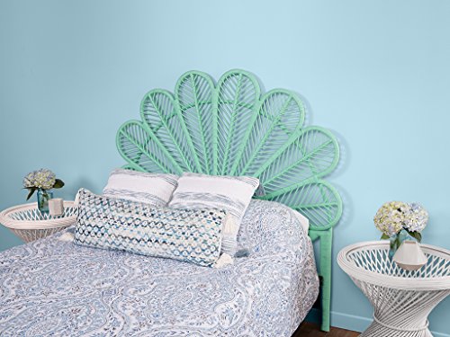 KOUBOO Petal Rattan Twin Headboard, Bedroom, Bedroom Furniture, Headboard, Twin Size, Tropical Decor, Bohemian Decor, Natural