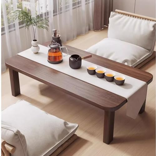 Household Practical Multi-Functional Multi-Size Small Table Bay Window Rest Small Coffee Table Bedroom Living Room Sitting Low Table (Color : Brown, Size : 80 * 45 * 37cm)