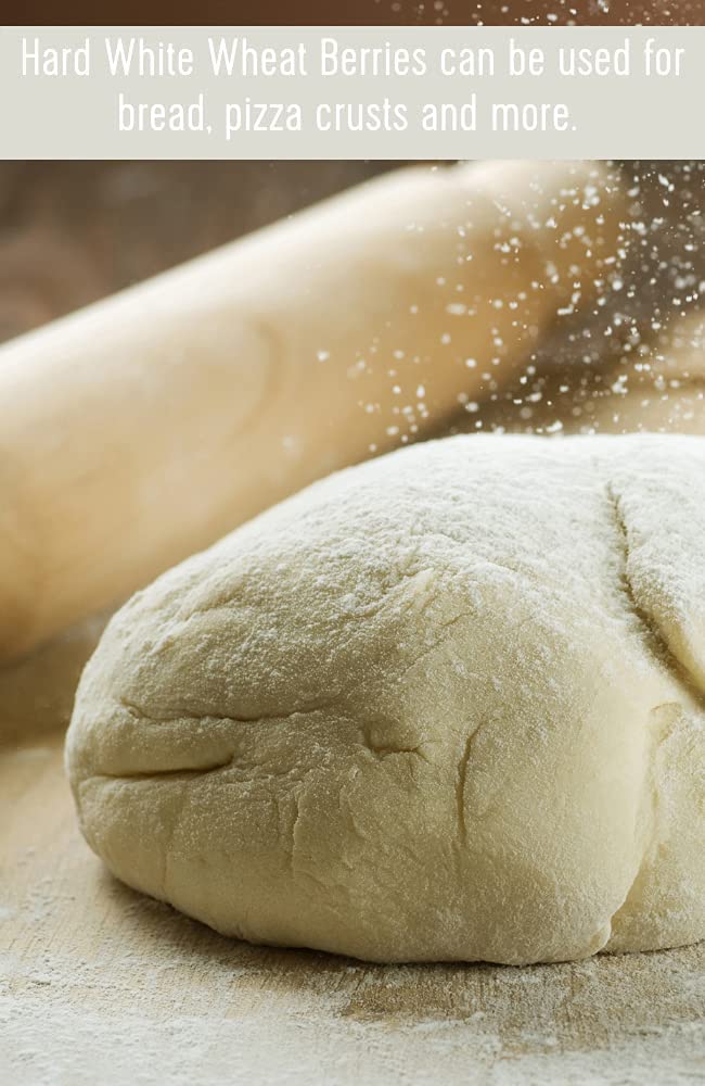 Hard White Wheat Berries | 3-4 LB Kraft Bags (12 LBS total) | Desiccant Free | Sproutable | Non-GMO Project Verified | Kosher