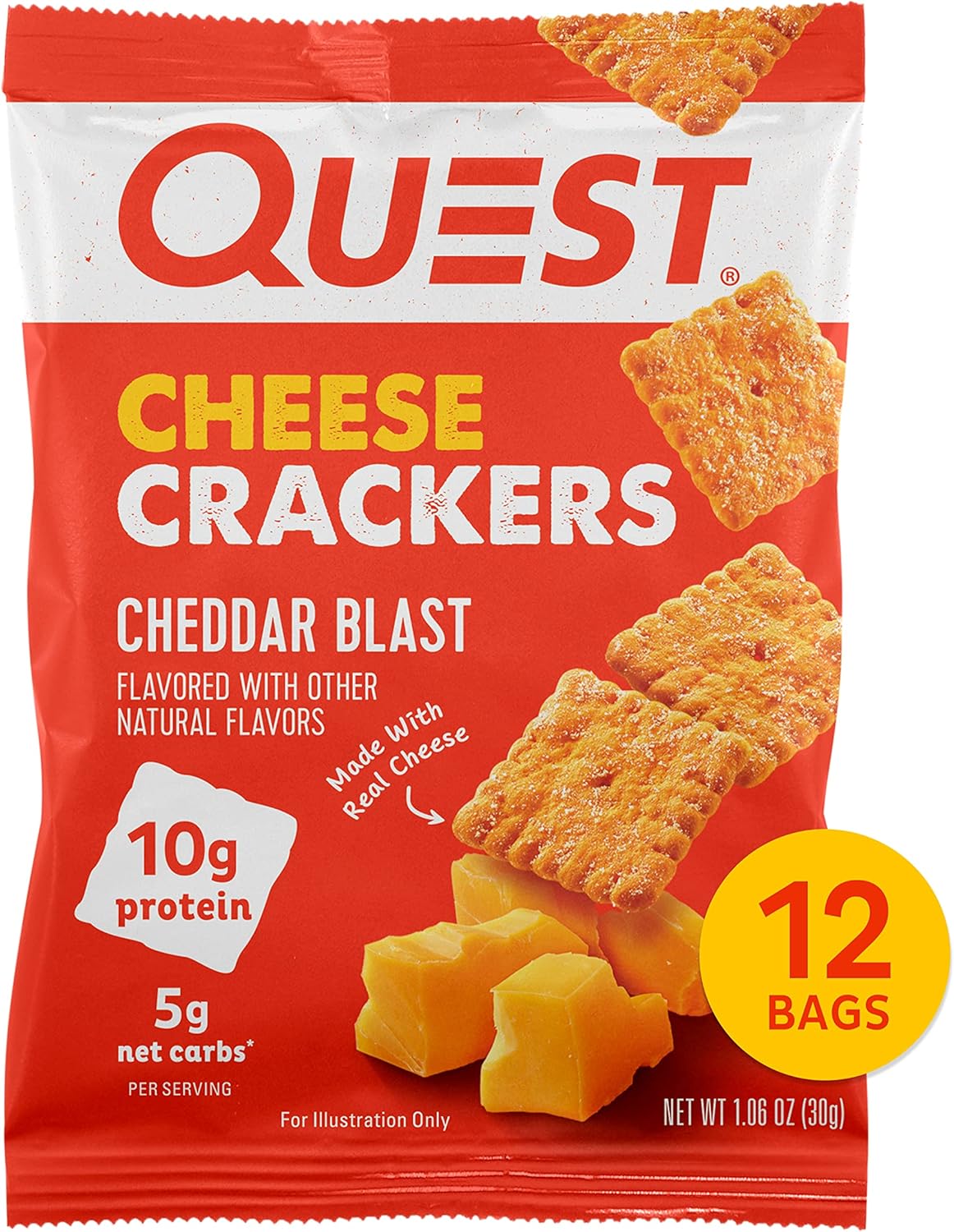 Quest Nutrition Protein Chips, Cheese Crackers & Peanut Butter Cups Variety Bundle (36 Count)