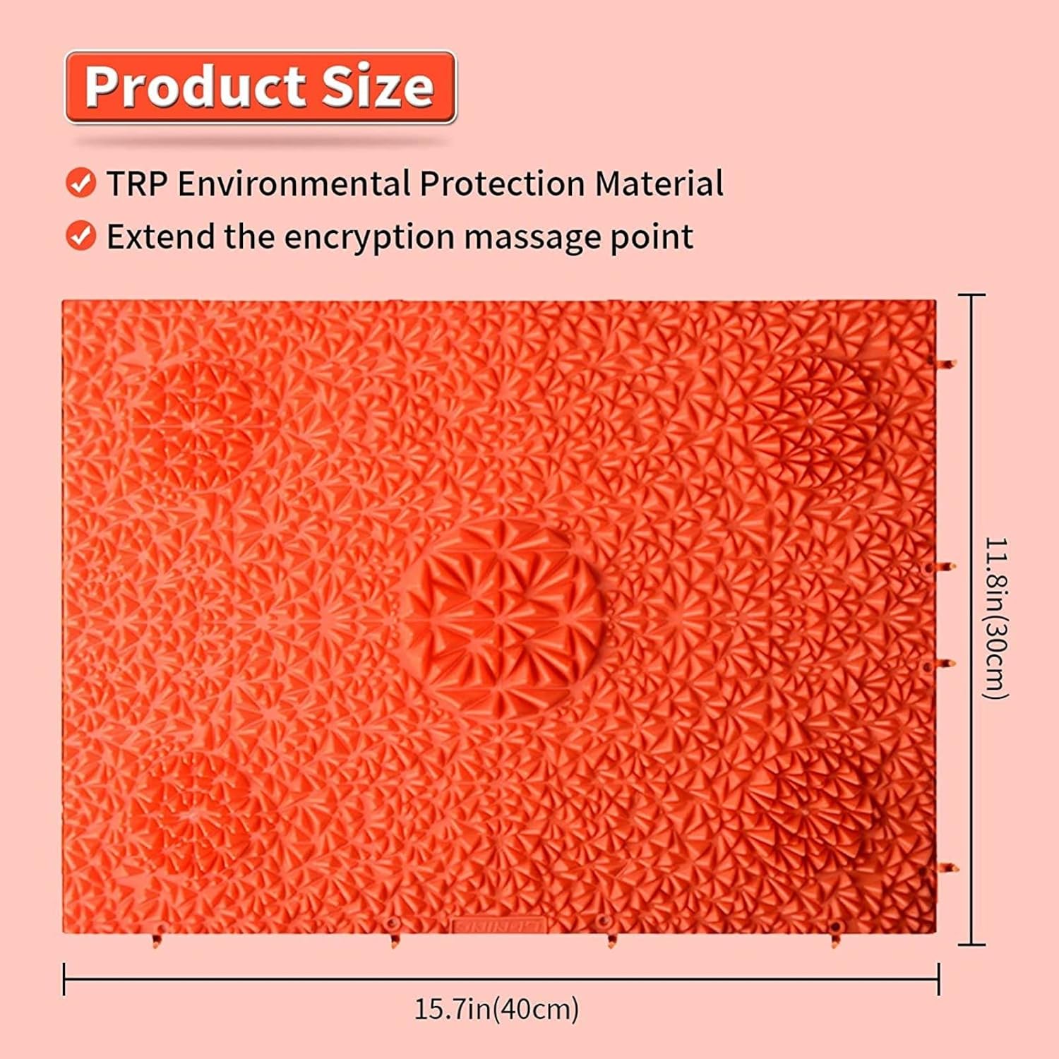 Reflexology Mat, Foot Massage Mat Acupressure Mat Heel Pain & Arch Pain Relief for Use at Standing Desk for Standing Walking Game Bathroom Mat Yoga Mat Anti-Slip Mat Outdoor Game 2 PCS,Pink (Green)