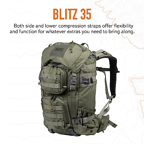 Mystery Ranch Blitz 35 Backpack - Tactical Daypack Molle Hiking Packs, 35L, S/M, Black