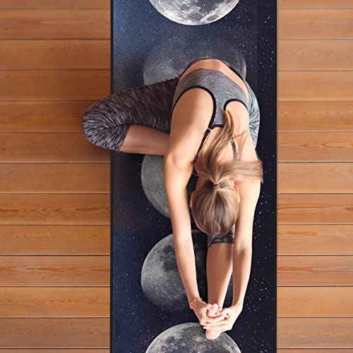 QIYI Large Yoga Mat Towel with Corner Pockets, Non Slip Sweat Absorbent Hot Yoga Towels, Soft Yoga Blankets with Travel Bag, Skidless Mat Cover for Workout, Gym, Fitness - 74