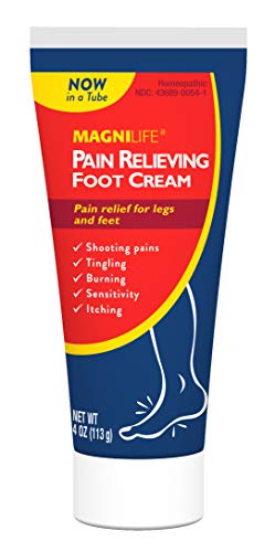 MagniLife Pain Relieving Foot Cream, All-Natural Moisturizing Foot Pain Relief with Beeswax and Eucalyptus to Soothe Soreness, Burning, Tingling, and Sensitivity - 4oz