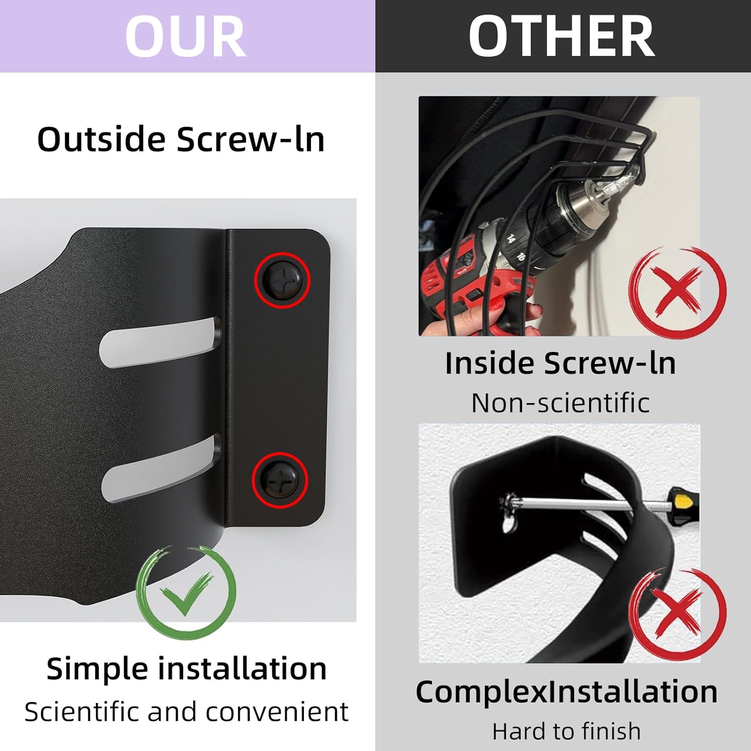 2 Pack Hat Racks for Baseball Caps, New Upgrade Minimalist Wall Mounted Hat Organizer for Baseball Caps, Compact Hat Holder Storage Organizer 20 Baseball Caps, Space Saver, Matte Black