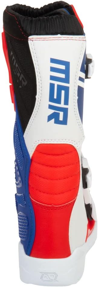 MSR Youth M3X Motocross Boots (2, Red/White/Blue)