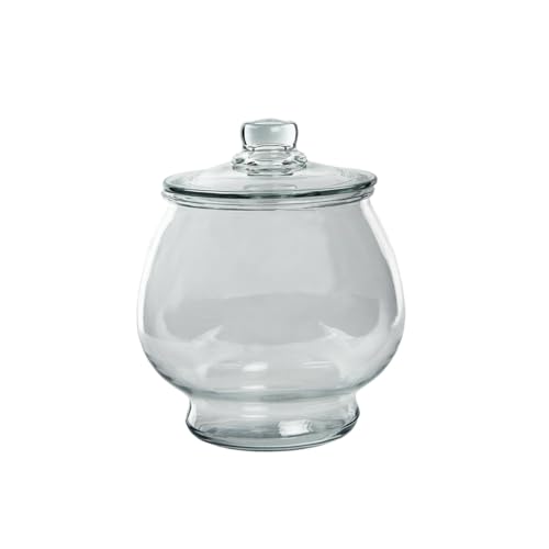 Anchor Hocking 1-Gallon Cracker Jar with Lid, Brushed Aluminum, Set of 4