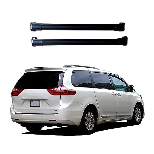 Cobra Roof Rack Crossbars Fit for 2010-2020 Sienna XL30 Raised Side Rails, Lockable Cross Bars for Rooftop Cargo Box, Bike Carrier – Silver CJ4040-8787