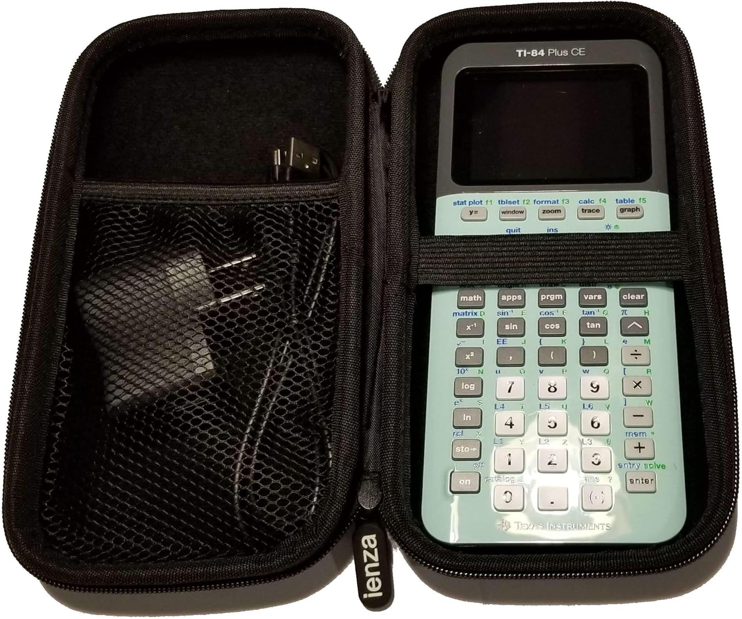 Hard Travel Case/Protecting/Carrying Case for Texas Instruments TI-84 Plus CE, TI-83 Plus CE, TI-84 Plus CE Color Graphing Calculator with Extra Mesh Pocket for Accessories