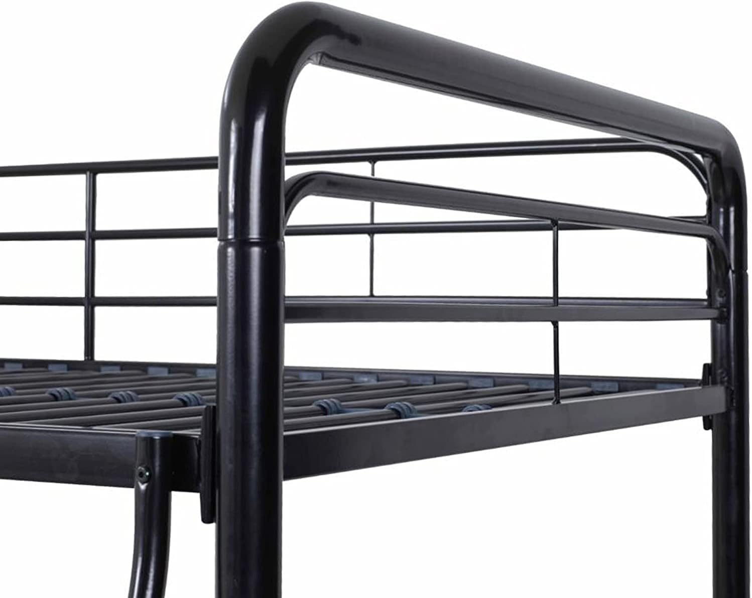 Better Home Products Modern Metal Bunk Bed (Black, Twin/Twin)