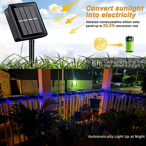 YEGUO Purple Solar Rope Lights Outdoor, 2 Pack Each 33ft 100 LED String Lights Outdoor, Clear Tube Fairy Lights