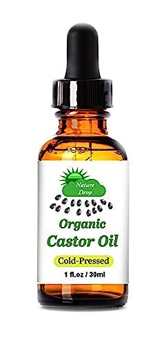 Organic Castor Oil,1 oz - 100% USDA Certified Pure Cold Pressed Hexane free - Best oil Growth For Eyelashes, Hair, Eyebrows, Face and Skin, Triple Filtered, Great for Acne