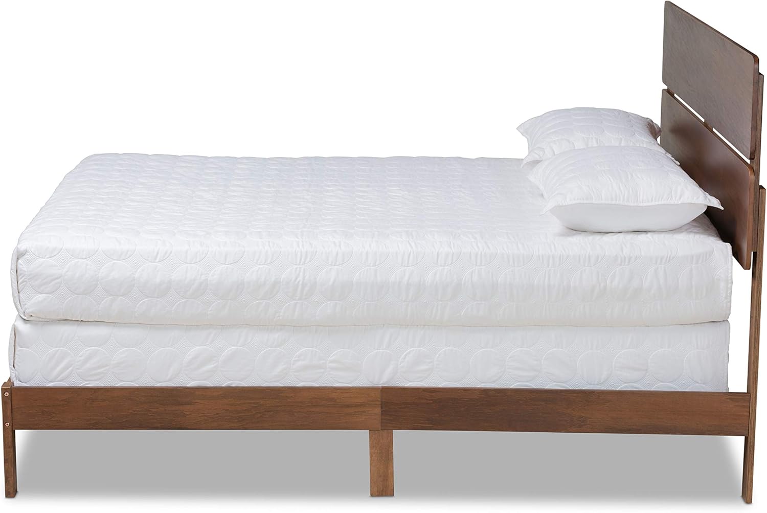 Baxton Studio Beds (Box Spring Required), Queen, Walnut