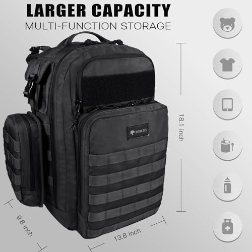 Dinictis Dad Diaper Bag, Mens Diaper Bag Backpack with Diaper Changing Mat, Military Diaper Backpack