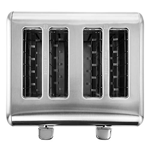 Megachef 4 Slice Toaster in Stainless Steel Red