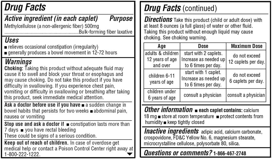 Quality Choice Fiber Therapy Caplets 100 Ct